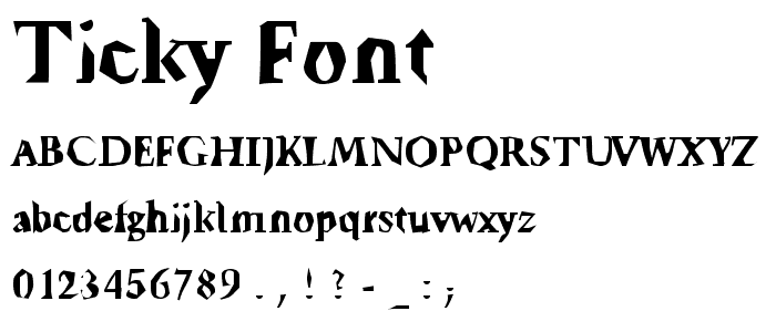 Ticky font font